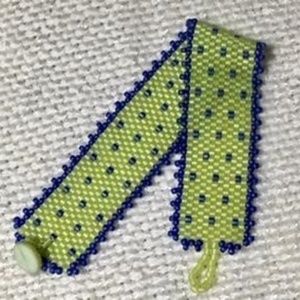 Bracelet Micro Beaded Purple New! Hand Crafted